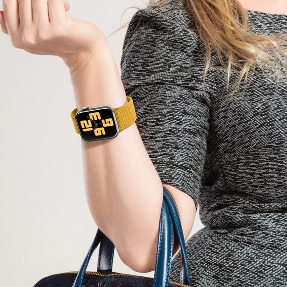 NEW Adjustable Orange Braided Solo Loop For Apple Watch - Picture 3 of 4